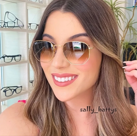 Ray-Ban (Store Display) Hexagonal Gradient Brown RB3548 - Picture 17 of 17